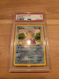 1st Edition Shadowless Squirtle - 63/102 - Base Set Vintage Pokemon Card PSA 5 - Image 1