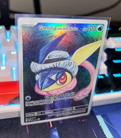 Fan Made Greninja Portrait Card - Greninja with Grey Felt Hat - Holo Art - Image 1