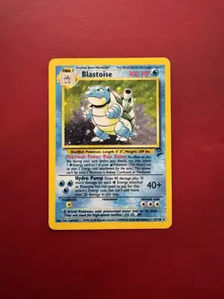 Blastoise 2/130 Holo Rare Base Set 2 Pokemon Card MP - Image 1