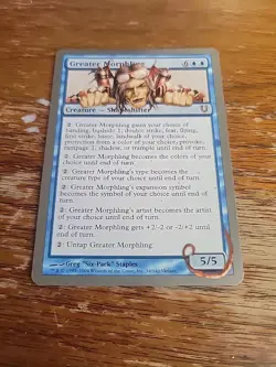 Magic The Gathering Rare MTG Card Greater Morphling Unhinged Shapeshifter Blue - Image 1