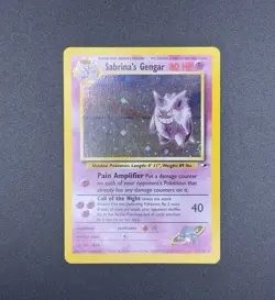 Sabrina’s Gengar Holo 14/132 2000 Gym Heroes Pokemon Card *HOLO BLEED* - Image 3