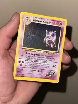 Sabrina’s Gengar Holo 14/132 2000 Gym Heroes Pokemon Card *HOLO BLEED* - Image 5