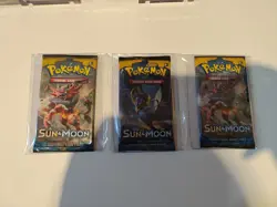 Pokemon Sun & Moon Trading Card Booster Packs Set of 3 - Image 1