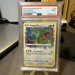 PSA 9 Rayquaza 138/185 Vivid Voltage Amazing Rare Holo Pokemon Card - Image 1