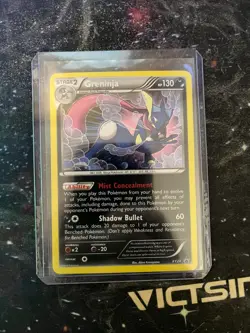 Pokemon TCG Greninja XY Black Star Promo Cosmos Holo Card XY24 LP-MP - Image 1