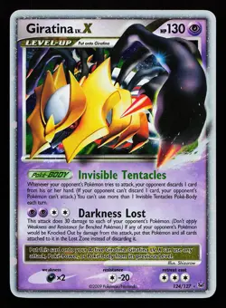 Giratina LV.X 124/127 Ultra Rare Platinum Pokemon Card - Image 1