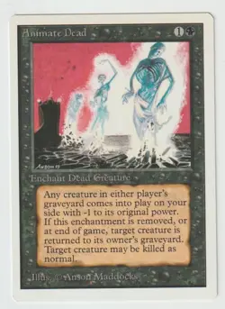 MAGIC THE GATHERING ANIMATE DEAD UNLIMITED EDITION Regular MTG MINT/NEAR MINT - Image 1