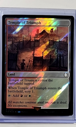2024 MTG Magic The Gathering PIP Fallout Surge Foil #840 Temple of Triumph - Image 1