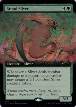 MTG Brood Sliver (Extended Art) (647) | LP Foil | Secret Lair Drop {SLD} - Image 2