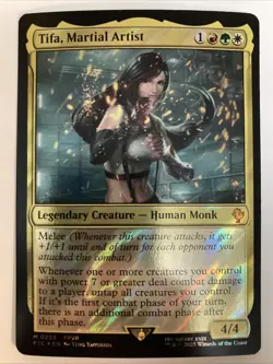 MTG Tifa, Martial Artist (Surge Foil) Commander: Final Fantasy 0225 FF7 FFVII NM - Image 1