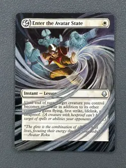 Enter the Avatar State MTG Avatar: The Last Airbender Hand Painted Altered Art v - Image 1