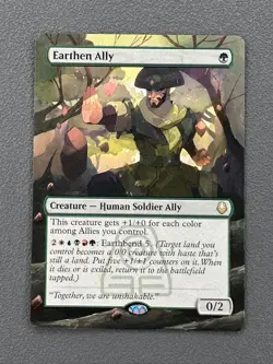 Earthen Ally MTG Avatar: The Last Airbender Hand Painted Borderless Altered Art - Image 1