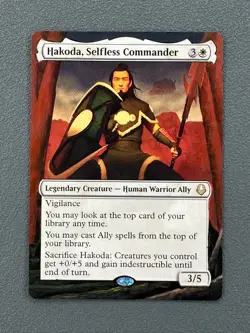 Hakoda Selfless Commander MTG Avatar The Last Airbender Hand Painted Altered Art - Image 1