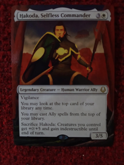 Hakoda Selfless Commander MTG Avatar The Last Airbender Hand Painted Altered Art - Image 2