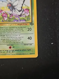 Butterfree Jungle Butterfly 33/64 Regular LP Pokemon Card - Image 4
