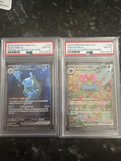 Pokemon TCG Venusaur EX Scarlet & Violet PSA 8 And Blastoise SIR PSA 10 - Image 1