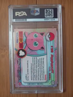 2000 TOPPS CHROME POKEMON #39 JIGGLYPUFF TEKNO PSA 8 (Pop 1 of 4) - Image 2