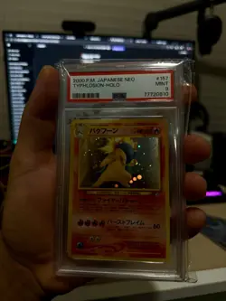 2000 Pokemon Japanese Neo Typhlosion Holo #157 PSA 9 NM - Image 1
