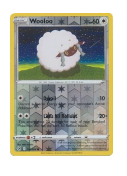 Pokemon - Wooloo - 221/264 - Common - Reverse Holo - Fusion Strike - NM/M - Image 1