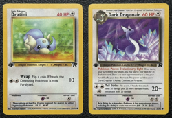 Dratini + Dark Dragonair - First Edition - Vintage Pokemon TCG: Team Rocket - LP - Image 1