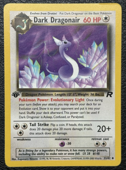 Dratini + Dark Dragonair - First Edition - Vintage Pokemon TCG: Team Rocket - LP - Image 4