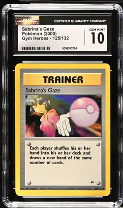 Pokemon 2000 Sabrina's Gaze Gym Heroes 125/132 CGC 10 - Image 1