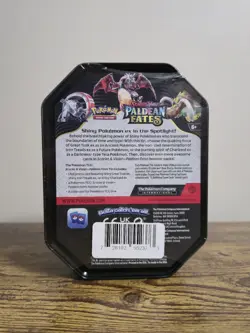 Pokemon TCG: Scarlet & Violet-Paldean Fates Tin (Shiny Charizard ex) Sealed - Image 3