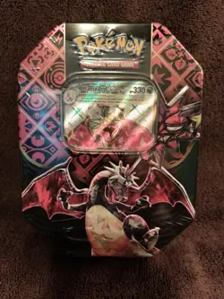 Pokemon TCG: Scarlet & Violet-Paldean Fates Tin Shiny Charizard ex Sealed 4 Pack - Image 1