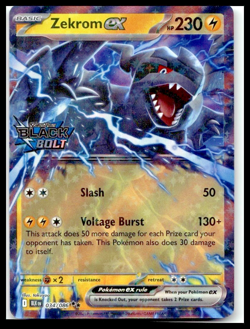 Zekrom ex Holo #034/086 SV: Black Bolt - Pokemon TCG - NM - Image 1