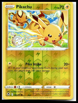 Pokemon - Pikachu - 049/195 - Silver Tempest - Reverse Holo - NM/M - Image 1