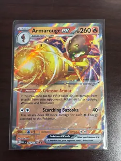 🔥 Armarouge EX 027/182 Double Rare Holo Paradox Rift Pokemon TCG Near Mint 🔥 - Image 1