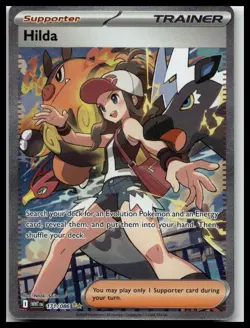 Pokemon TCG Hilda Trainer White Flare Holo Full Art SV 171/086 - Image 1