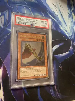 Yugioh Elemental Hero Captain Gold FOTB-EN014 Ultimate Rare 1st Ed PSA GEM MT 10 - Image 1