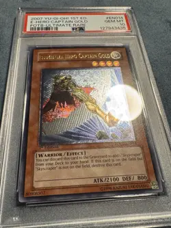 Yugioh - PSA 10 - Elemental Hero Captain Gold - FOTB-EN014 - 1st ed. - POP 10! - Image 3