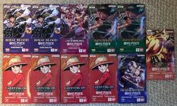Lot Of 11x One Piece Sleeved Booster Packs - OP10 OP11 OP12 OP13 OP14 PRB02 - Image 1