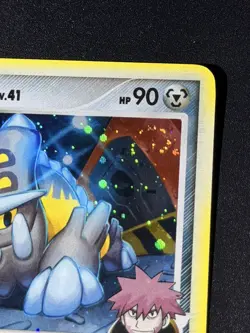 BASTIODON Holo BLEED 2/111 RARE Rising Rivals Pokemon Card 2009 LP/NM 3 SWIRLS - Image 5