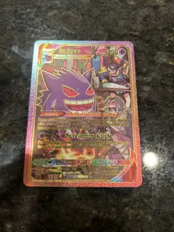 Gengar Rainbow Foil Fan Art Vinyl Textured Collector Pokemon Card - Image 1