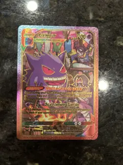 Gengar Rainbow Foil Fan Art Vinyl Textured Collector Pokemon Card - Image 2