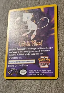 CATCH MEW POKEMON CARD MOVIE PROMO INSERT NM CONDITION - Image 2