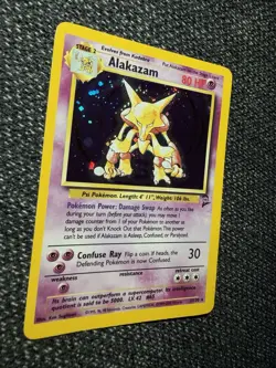 Pokemon Alakazam TCG Holo Rare Card 1/130 Base Set 2 Vintage WOTC LP 1999 - Image 4