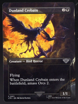 (x4) Dunland Crebain 0411 Borderless Non Foil Common Lord of the Rings MTG NM - Image 1