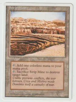 MAGIC THE GATHERING STRIP MINE FOURTH EDITION Regular MTG MINT/NEAR MINT - Image 1