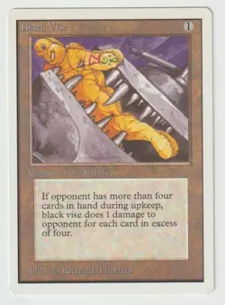 MAGIC THE GATHERING BLACK VICE UNLIMITED Edition Regular MTG MODERATELY PLAYED - Image 1