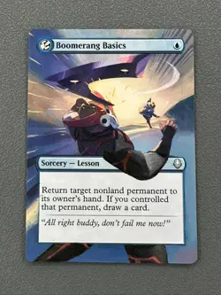 Boomerang Basics MTG Avatar The Last Airbender Hand Painted Extended Altered Art - Image 1