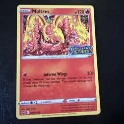 Moltres SWSH185 Stamped Brilliant Stars variant Pokemon TCG NM black star G - Image 1