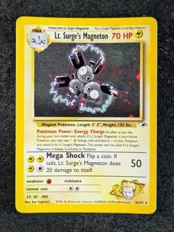 2000 Pokemon LT. SURGE'S MAGNETON #8/132 Gym Heroes Unlimited Holo Rare English - Image 1