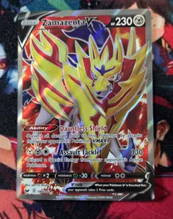 Pokemon TCG - Sword & Shield Base Set - Zamazenta V 196/202 NM - Image 1