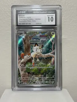 Meowth 106/094 IR Phantasmal Flames Holo CGC Gem Mint 10 Graded Pokemon TCG - Image 1