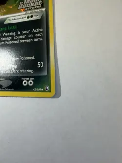 Pokemon TCG Dark Weezing Team Rocket Returns Reverse Holo Uncommon 42/109 - Image 2