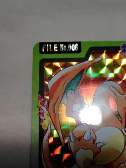 [NM-] Charizard Japanese Carddass Bandai Holo Prism 1997 Pokemon Card 6091 - Image 2